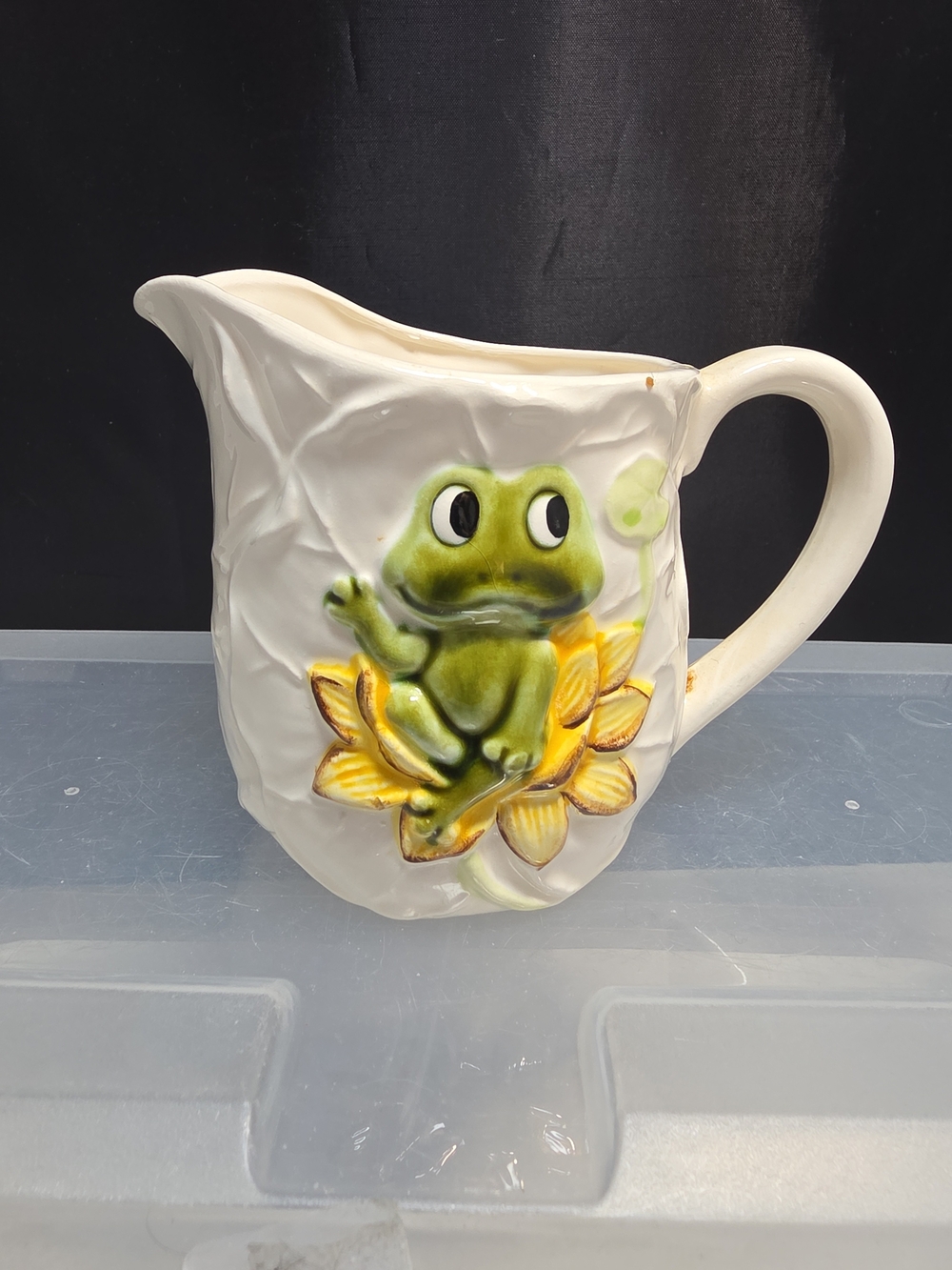 Vintage 1976 Neil the Frog Sears Roebuck Ceramic Creamer Pitcher Japan